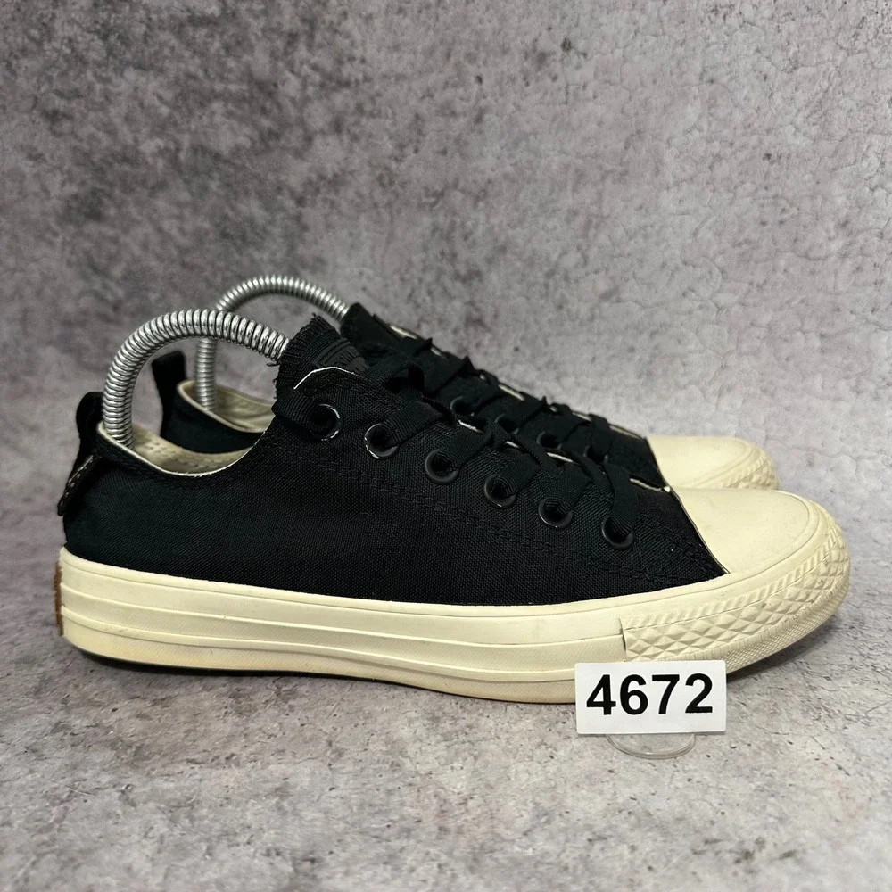 Converse Chuck Taylor All Star Ox Women 7.5 Black Cordura Camo Sneaker 161434F